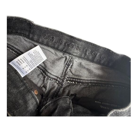 American Eagle 90's BOYFRIEND JEANS 5 Pocket Women's 00 Black Cotton Denim 25x27 - Picture 4 of 8